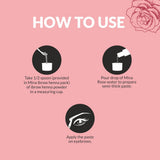 Mina Rose Water Facial Toner And Eyebrow Henna Tint Fixing Solution 200ml