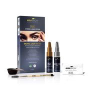 Dark Brown Hybrid Liquid Stain, Brow & Lash Tint Kit