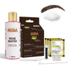 Dark Brown Henna color regular kit with Rose water for Henna fixing solution