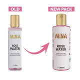 Mina Rose Water Facial Toner And Eyebrow Henna Tint Fixing Solution 200ml